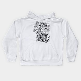 WHITE EXTREME LIFE EXTREME FUN MOTOCROSS Kids Hoodie